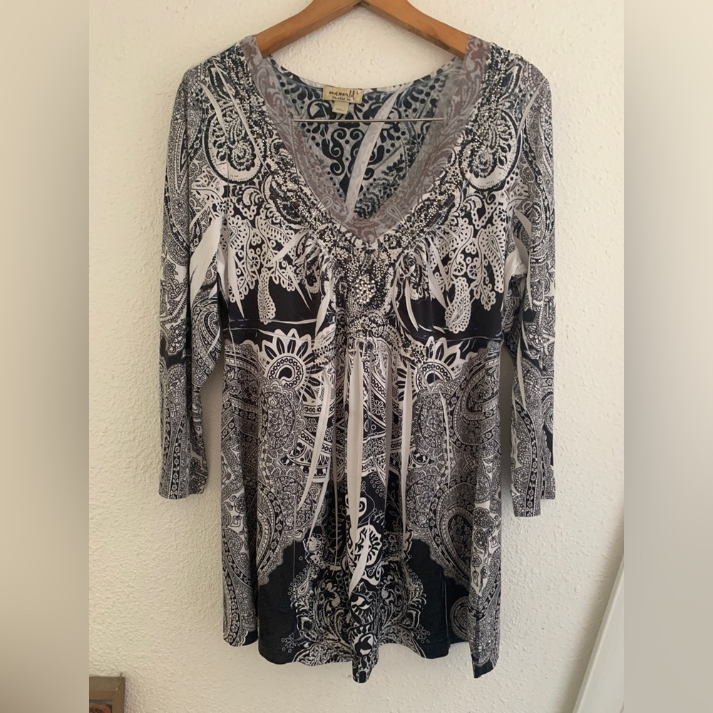 Vintage 2000s emerald bling top